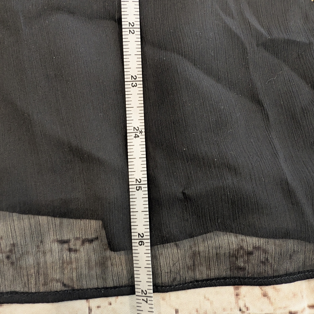 🎉 SALE 🎉NWT Modcloth Black Sheer Blouse with Gold Bead Embroidery - Picture 12 of 12